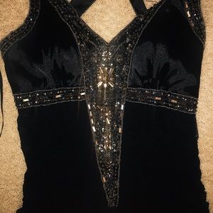 Black floor length prom dress!